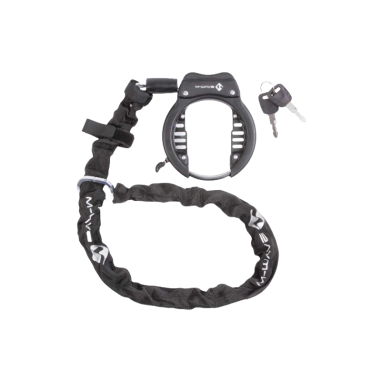Rahmenschloss mit Kette M-WAVE Ringkette XL