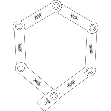 Vorhängeschloss ABUS Bordo Combo 6100/90 BK SH