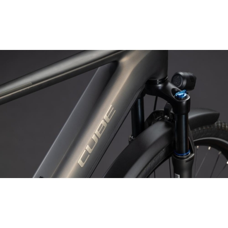 Vélo électrique CUBE Touring Hybrid Comfort SLX 800 - Charcoal'n'chrome