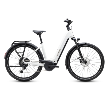 Vélo Électrique CUBE Touring Hybrid ONE 600 Easy Entry - Metallicwhite'n'Chrome
